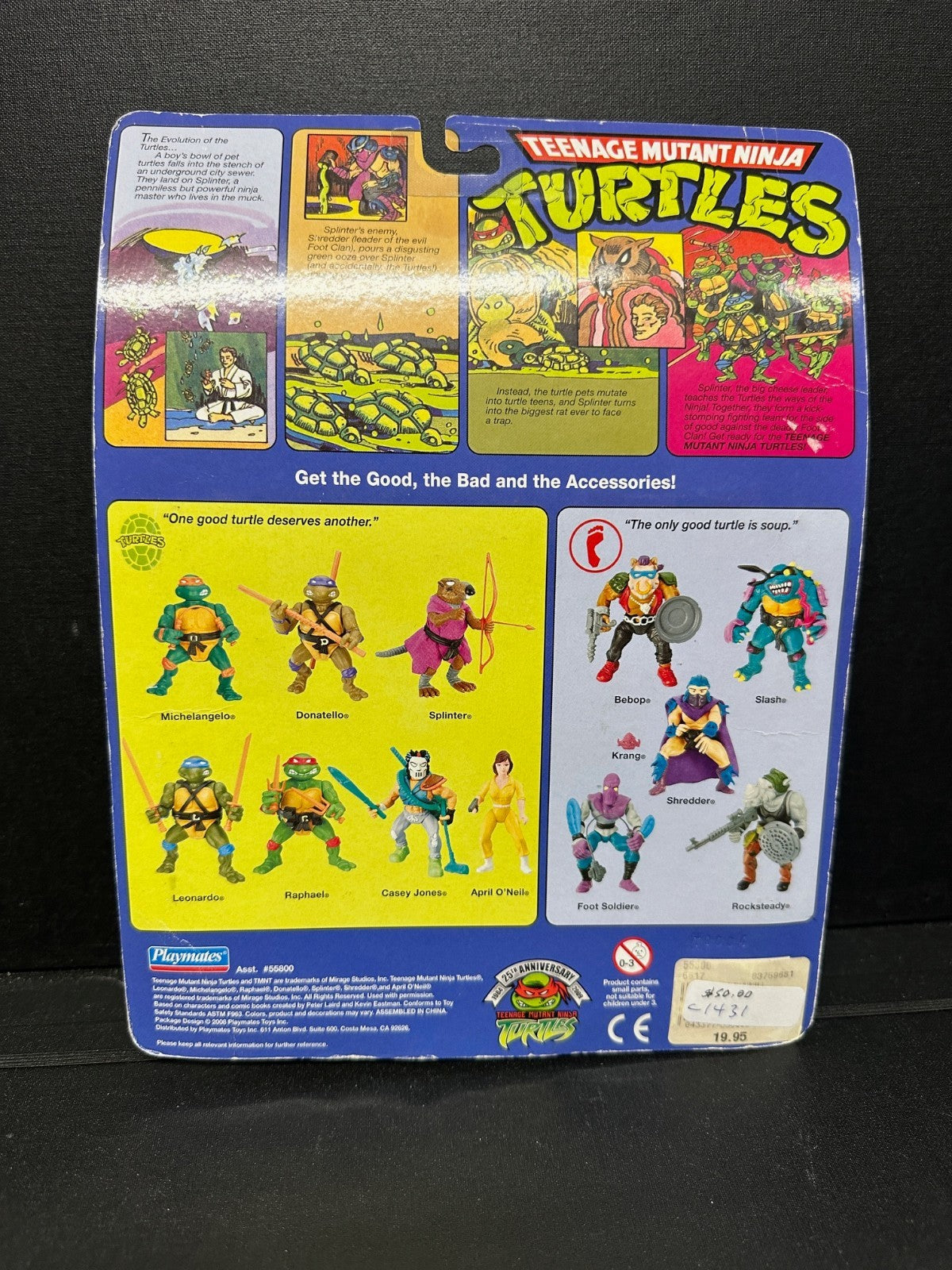 Playmates  Teenage Mutant Ninja Turtles Splinter 25th Anniversary Figure