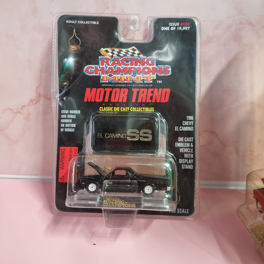 1986 Chevy El Camino SS Black Racing Champions Mint Motor Trend 