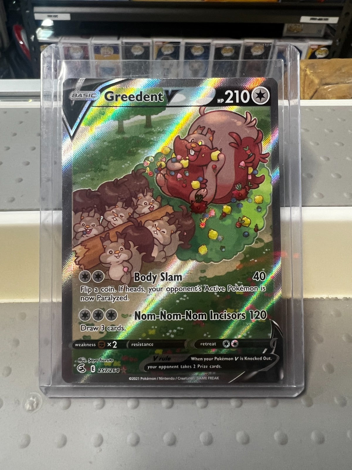 Greedent V (Alternate Full Art) #257/264 SWSH08: Fusion Strike Pokemon