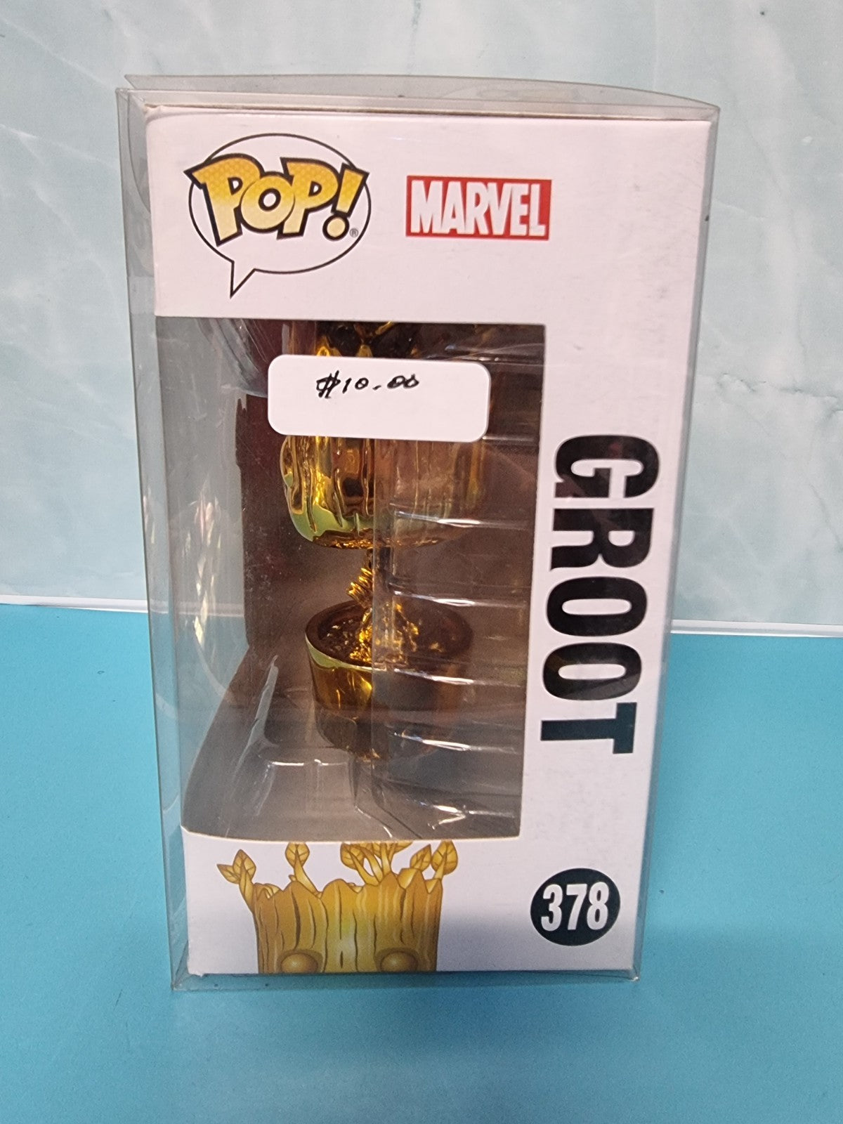 Funko POP Marvel Studios 10th Anniv. Gold Chrome GROOT #378 Collectible Vinyl