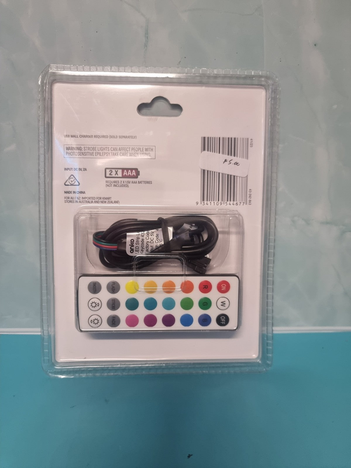 Anko LED Strip Light with Remote 3m