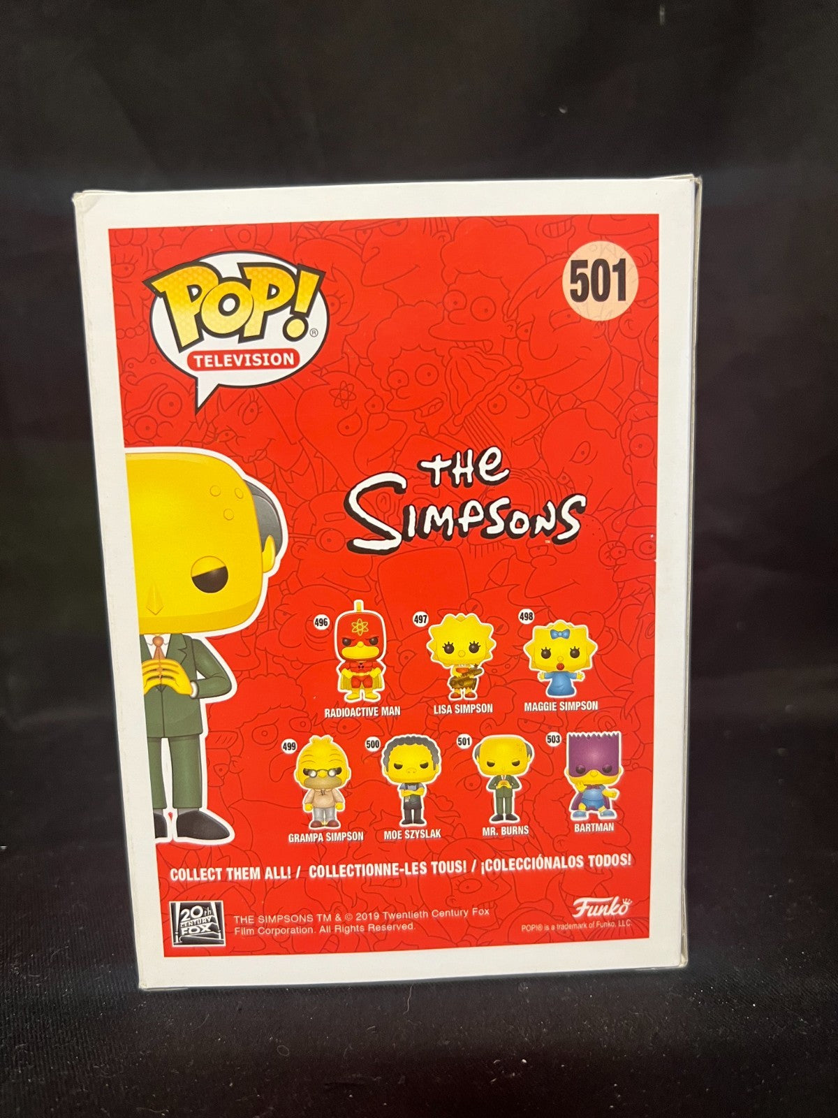 Mr Burns Pop 501 -  The Simpsons Funko Pop! 2019 - Vaulted