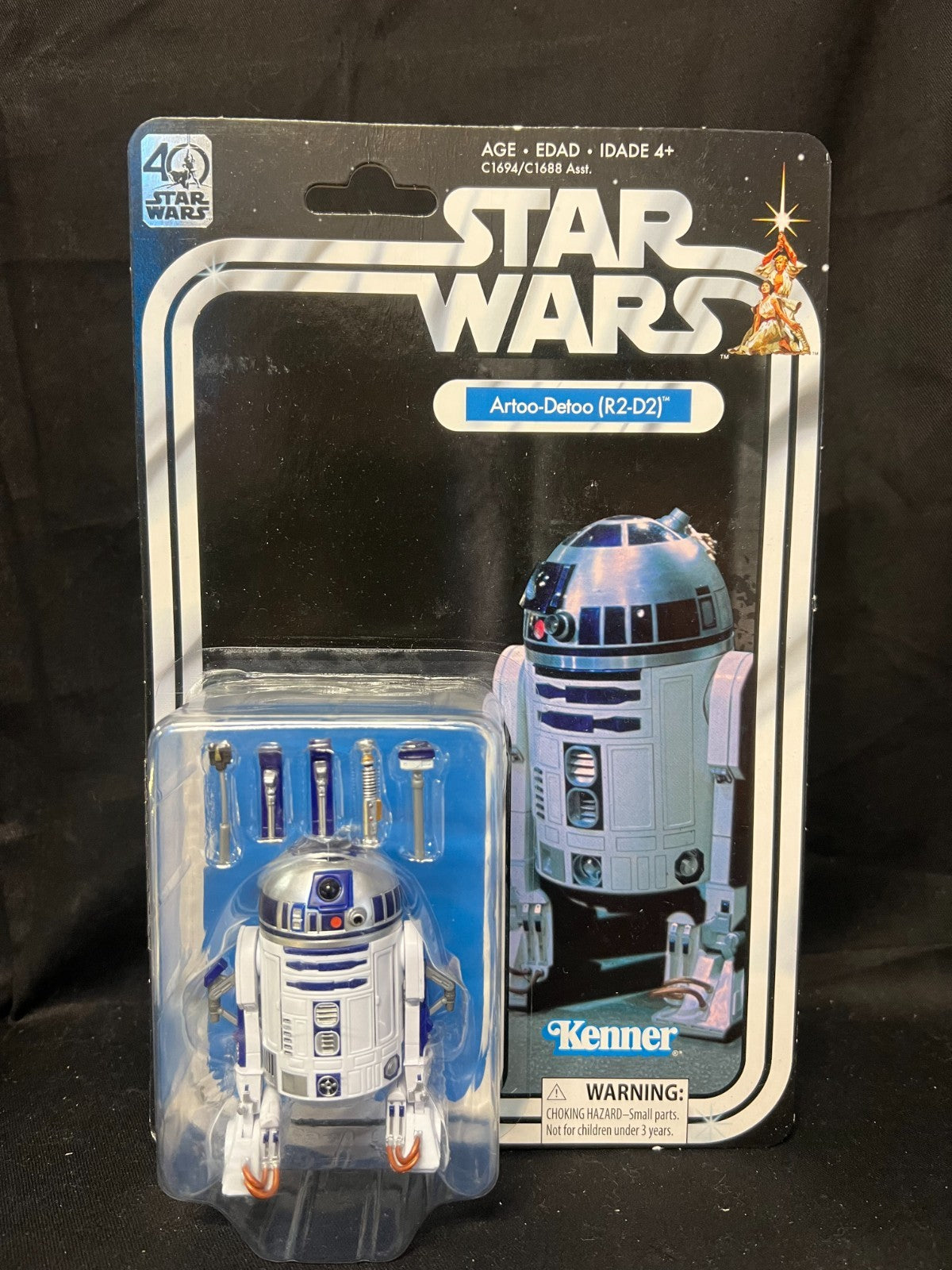 star wars R2-D2 artoo detoo r2d2 figure 40th anniversary kenner new moc