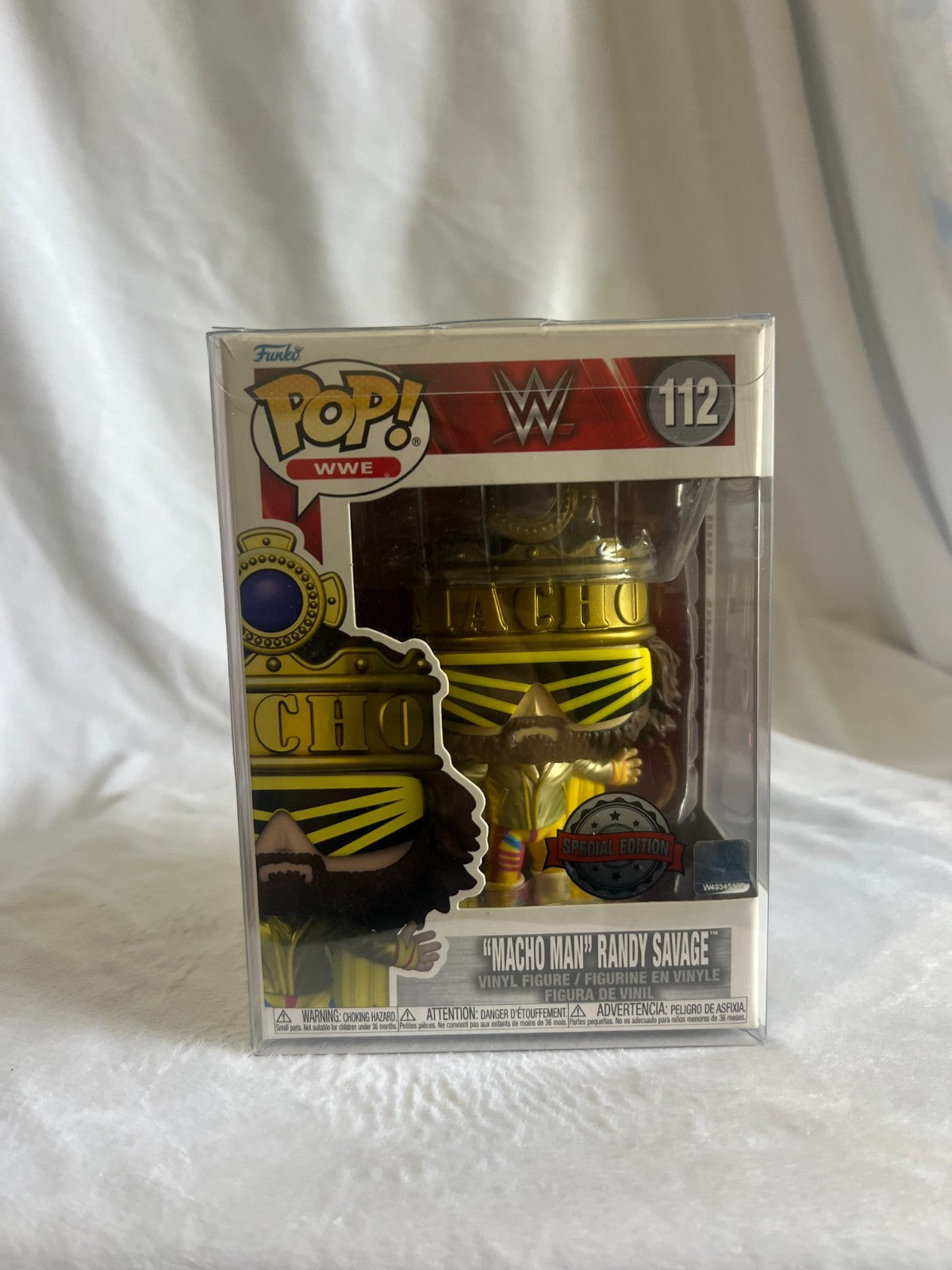 Funko POP! WWE ~ "MACHO MAN" RANDY SAVAGE (#112) w/Protector Case ~ Wrestling