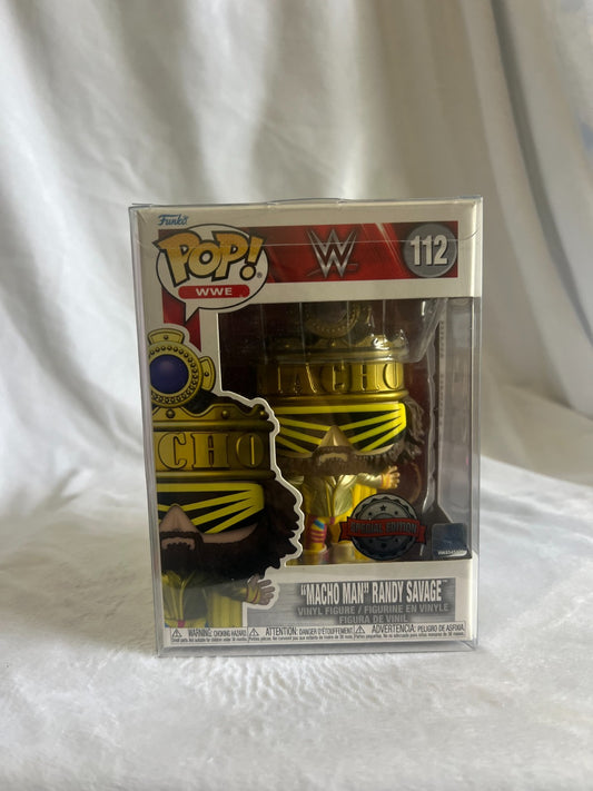 Funko POP! WWE ~ "MACHO MAN" RANDY SAVAGE (#112) w/Protector Case ~ Wrestling
