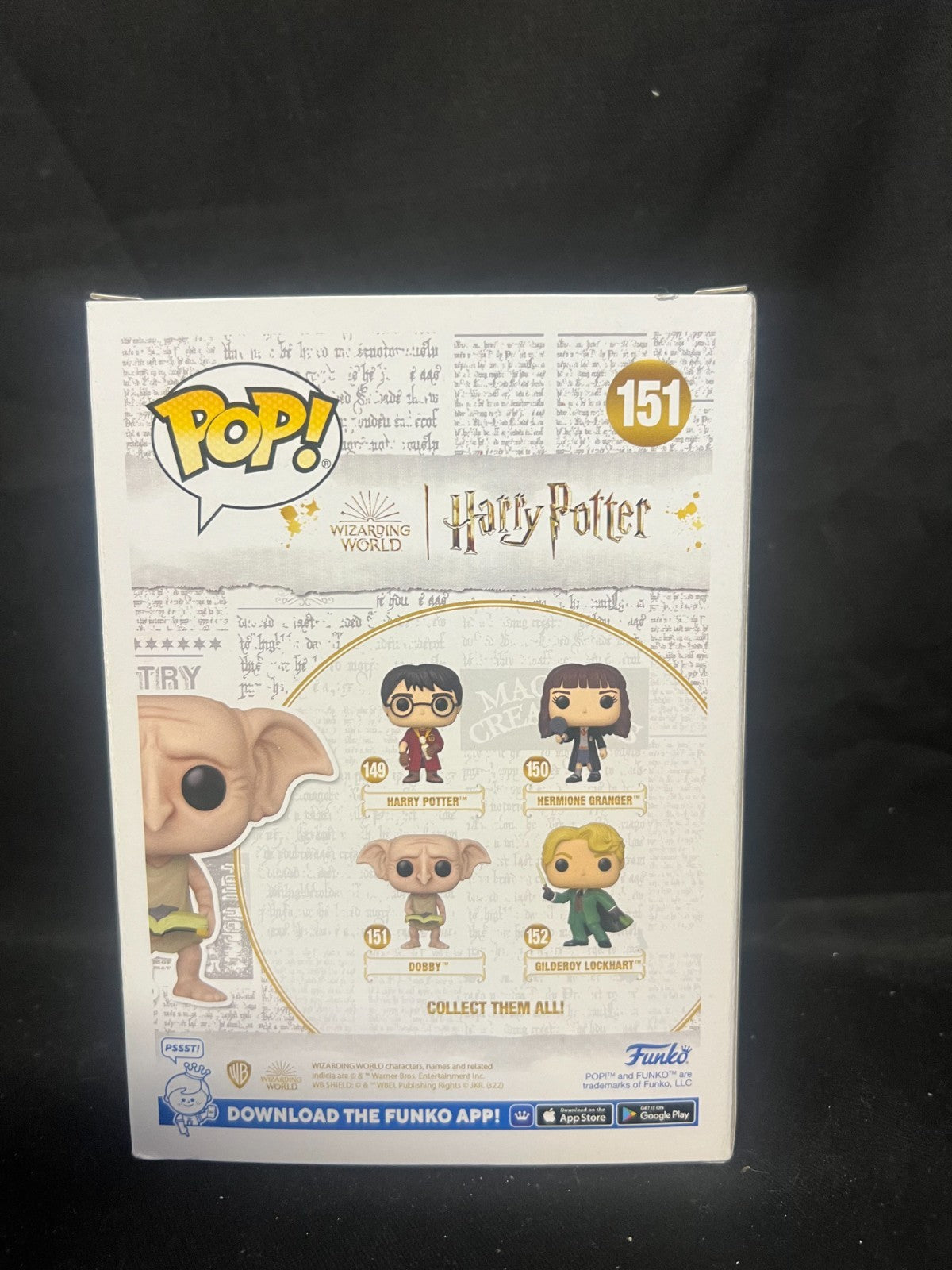 HARRY POTTER 20TH DOBBY WITH BOOK 3.75" POP VINYL FIGURE FUNKO 151