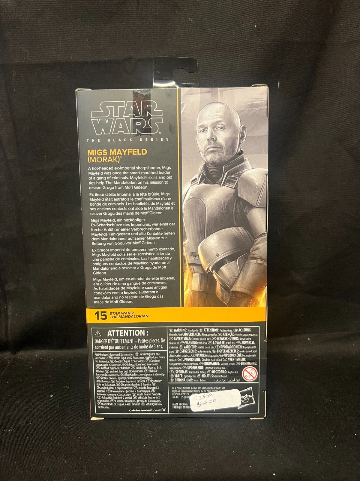 Hasbro STAR WARS The Black Series Mandalorian Migs Mayfield Morak Action Figure