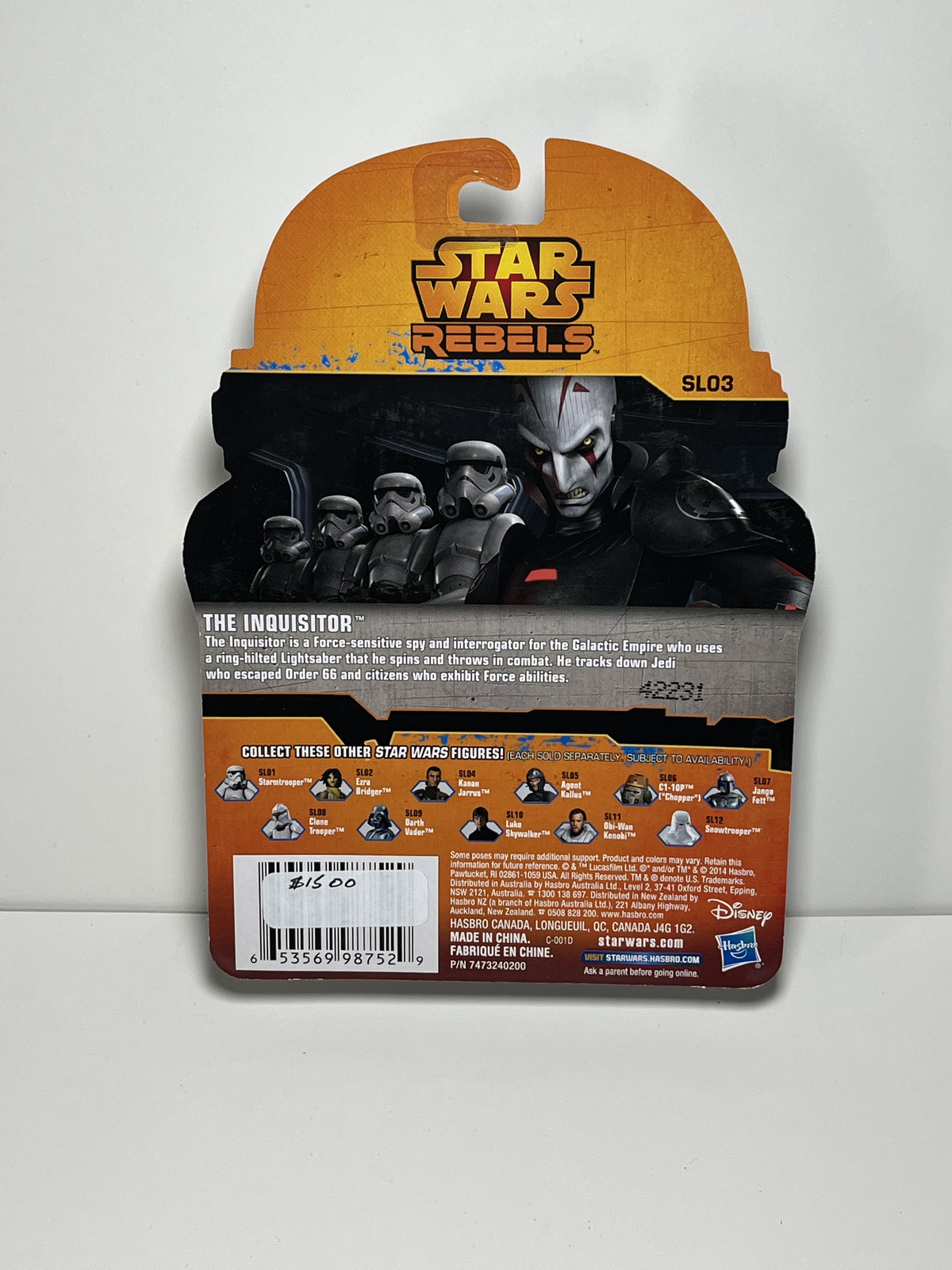 The Inquisitor SL03 Star Wars Rebels 3.75 Action Figure
