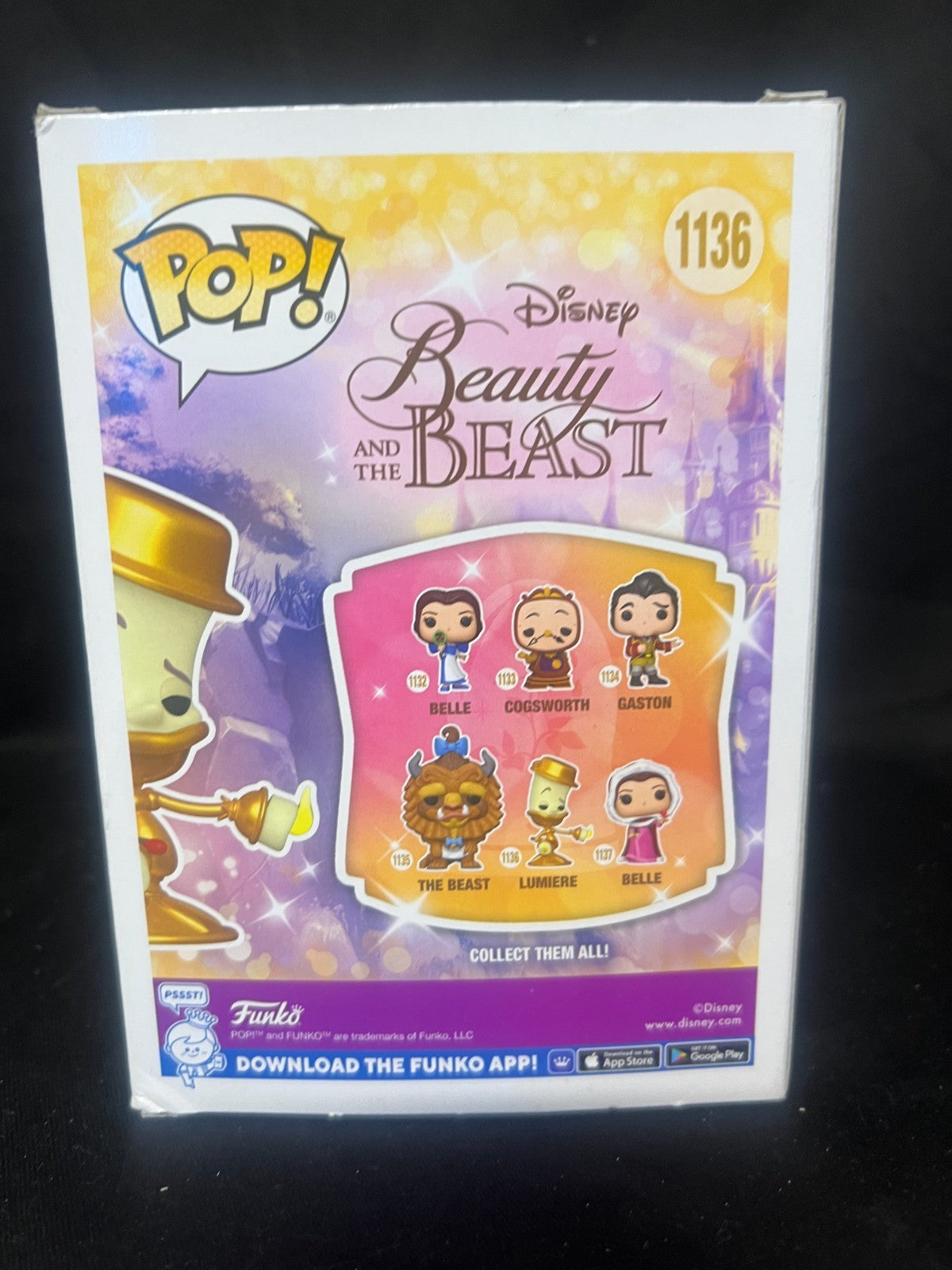 Funko POP Disney Beauty & The Beast Lumiere 30th Anniv #1136 Vinyl Figure