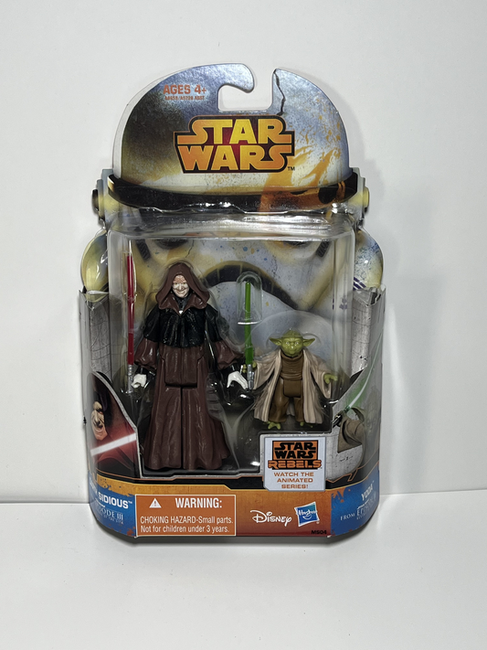 Darth Sidious & Yoda  Star Wars Rebels 3.75 2 Pack