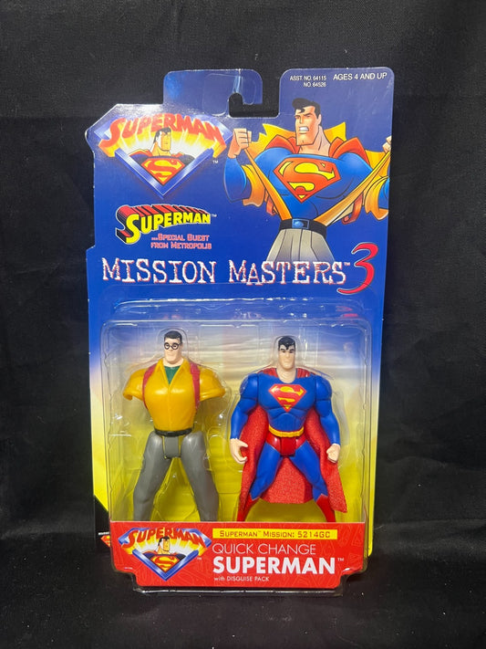 SUPERMAN QUICK CHANGE ACTION FIGURE - MISSION MASTERS 3 - MOC - HASBRO - 2001