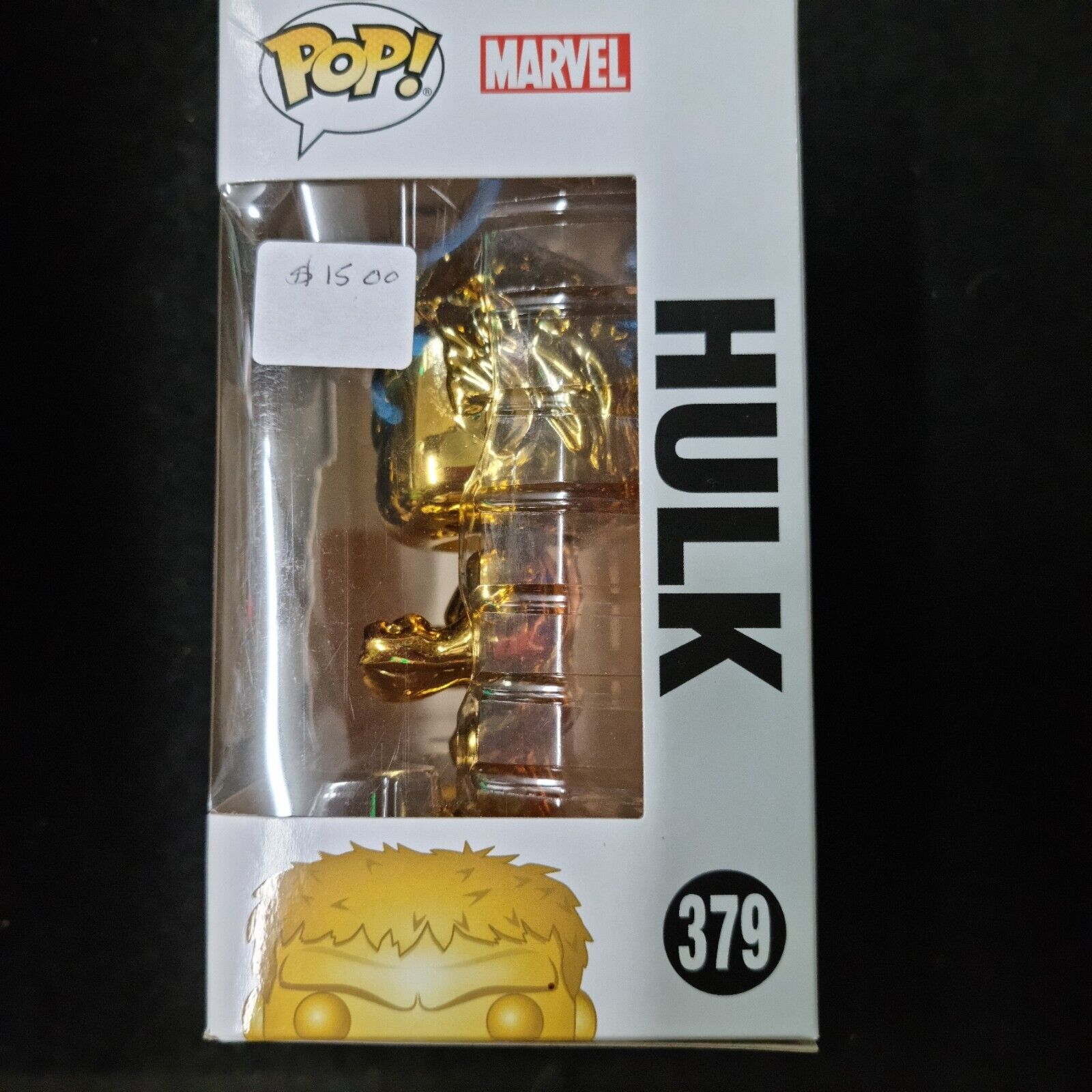 FUNKO POP MARVEL STUDIOS 10TH GOLD CHROME HULK #379 VINYL FIGURE