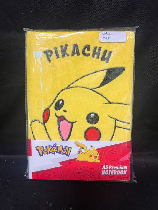 388887 POKEMON PIKACHU PREMIUM PLUSH A5 NOTEBOOK NOTE BOOK JOURNAL LINED PAGES