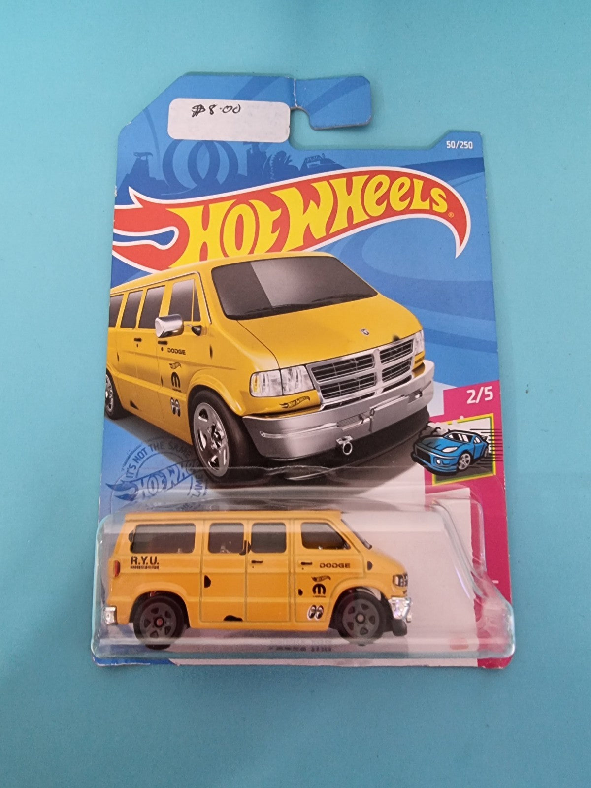 Hot Wheels HW Drift Dodge Van 2/5 Yellow Diecast 50/250 GRX21