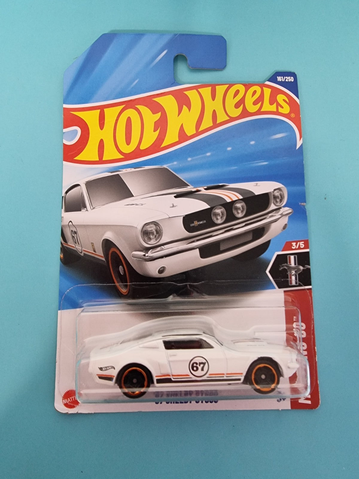 Hot Wheels 67 Shelby GT500 White #161 Mainline 2025