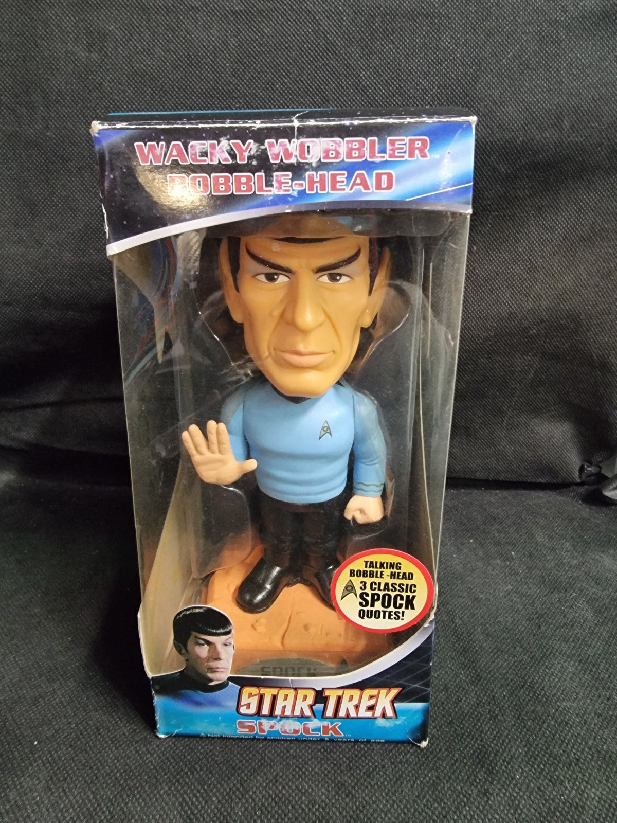 Star Trek Funko 2006 Spock Talking Wacky Wobbler Bobble Head