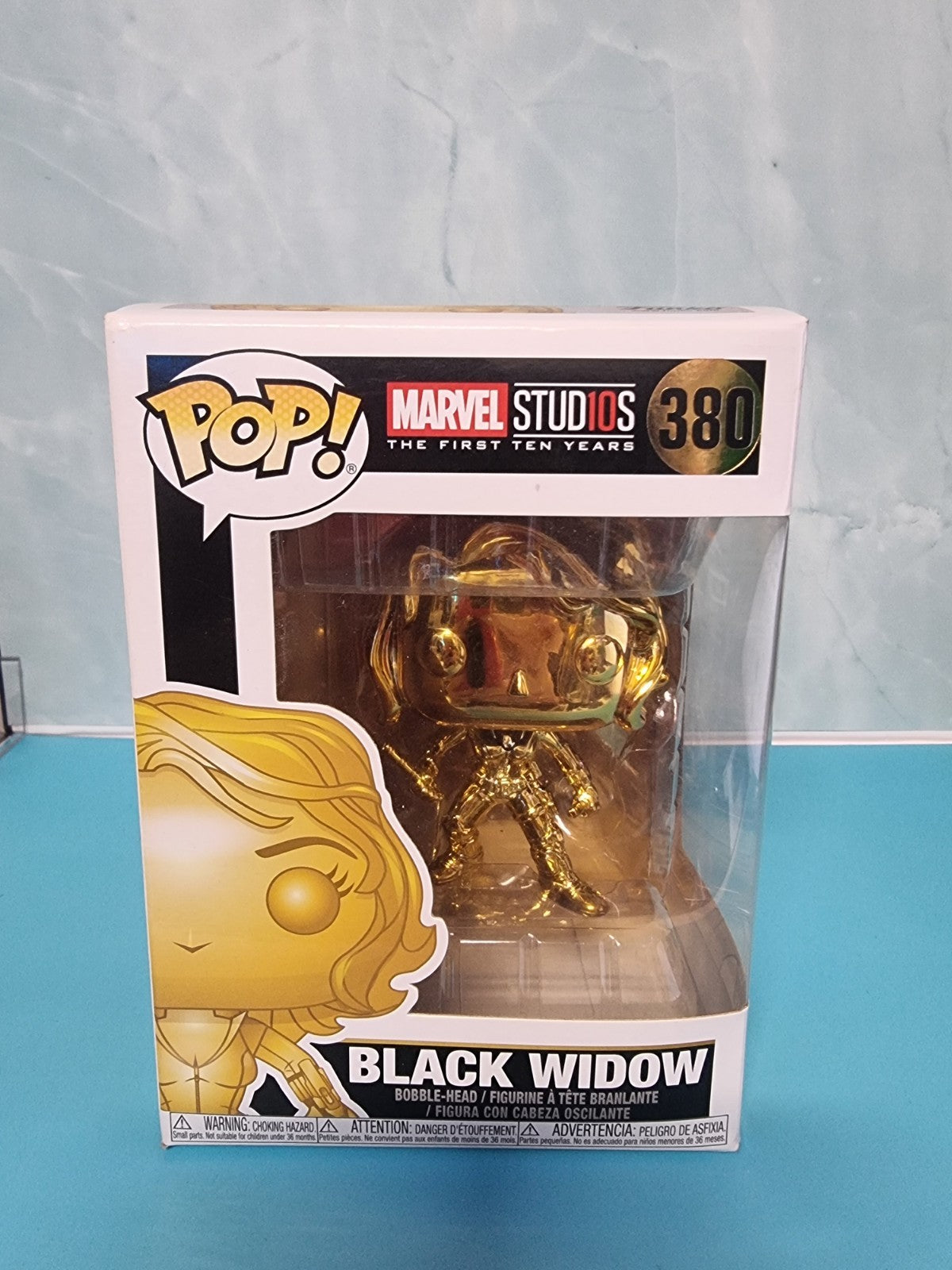 Funko POP! Marvel #380 Black Widow (Marvel 10th Anniversary)  (Metallic Gold)