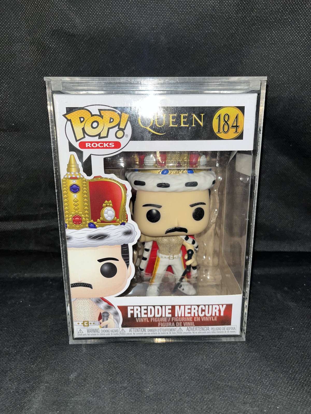 Funko Pop! Rocks - Queen - Freddie Mercury King #184 With Protector