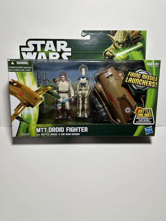 Star Wars MTT Droid Fighter with Battle Droid & Obi-Wan Kenobi