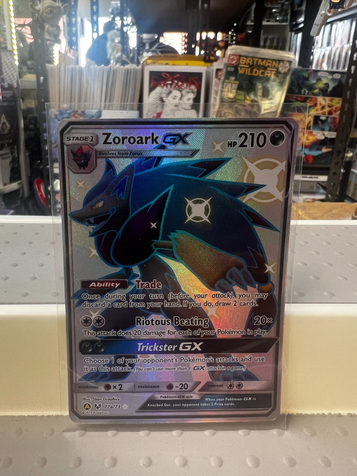 Zoroark GX 77a/73 Promo Shining Legends Holo Full Art Pokemon Card