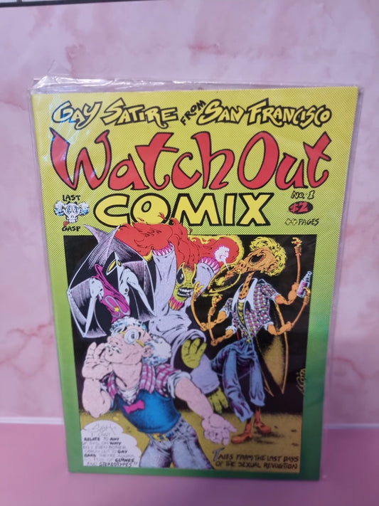 WATCH OUT COMIX NO.1 FROM 1986 FIRST PRINT (GAY SATIRE FROM SAN FRANCISCO)