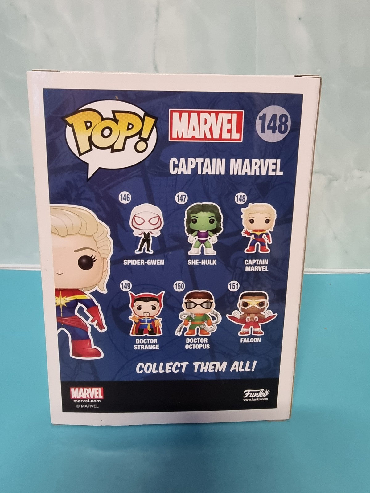 Funko Pop Captain Marvel Unmasked # 148 Marvel Bobble Head Figure
