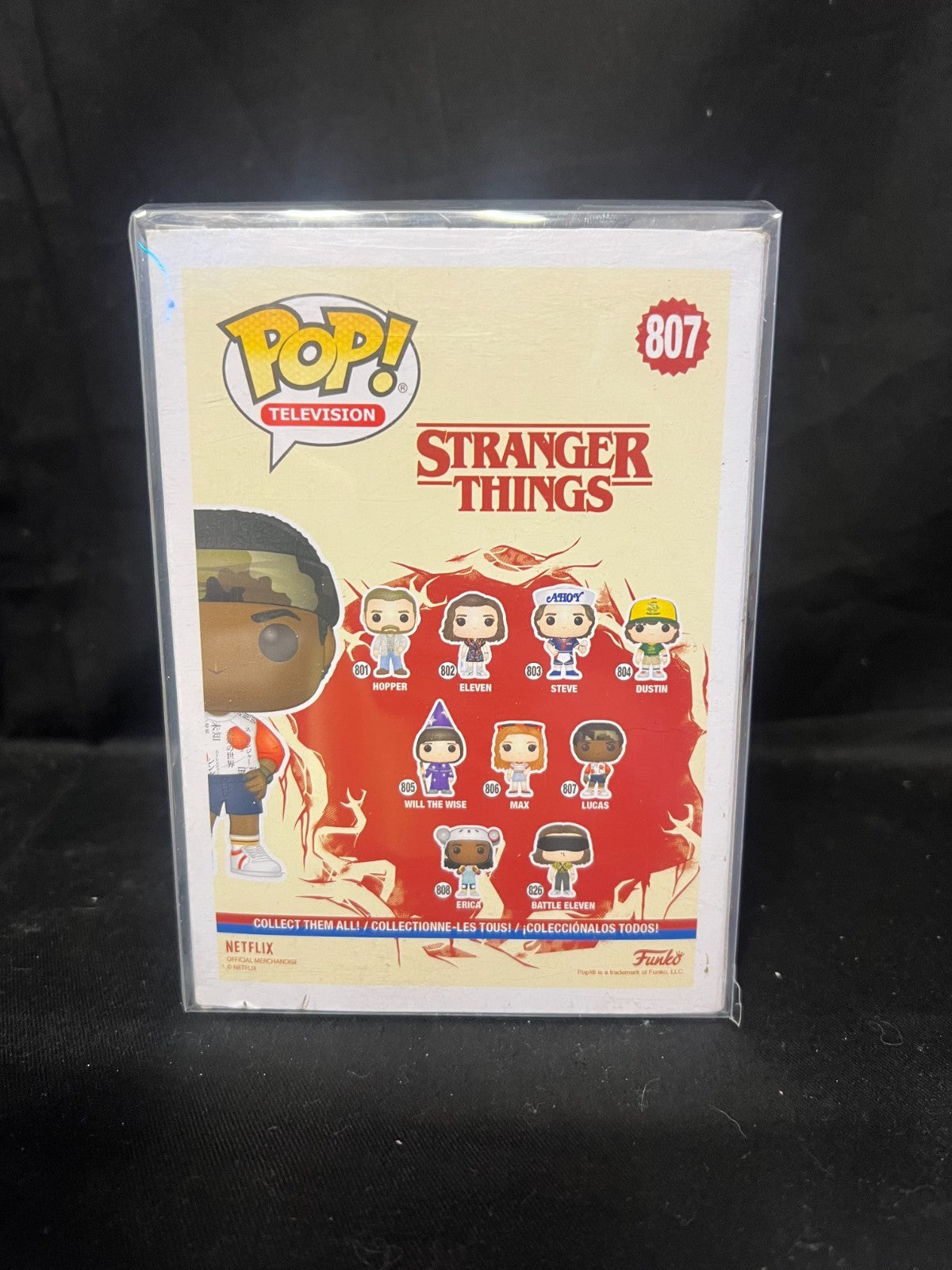 Television Funko Pop - Lucas - Stranger Things - No. 807 - Free Protector
