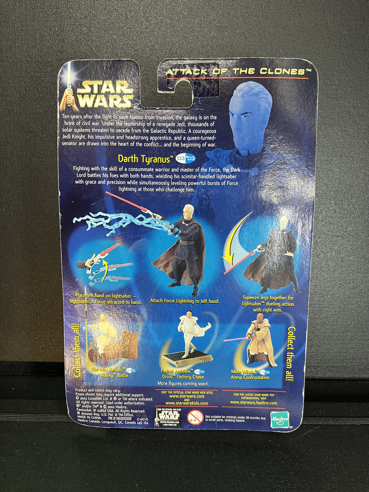 Darth Tyranus Geonosian Escape Star Wars AOTC Carded 3.75 Action Figure