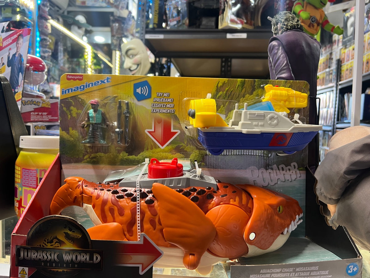 Fisher-Price Imaginext Jurassic World Rebirth Aquachomp Chase Mosasaurus Playset