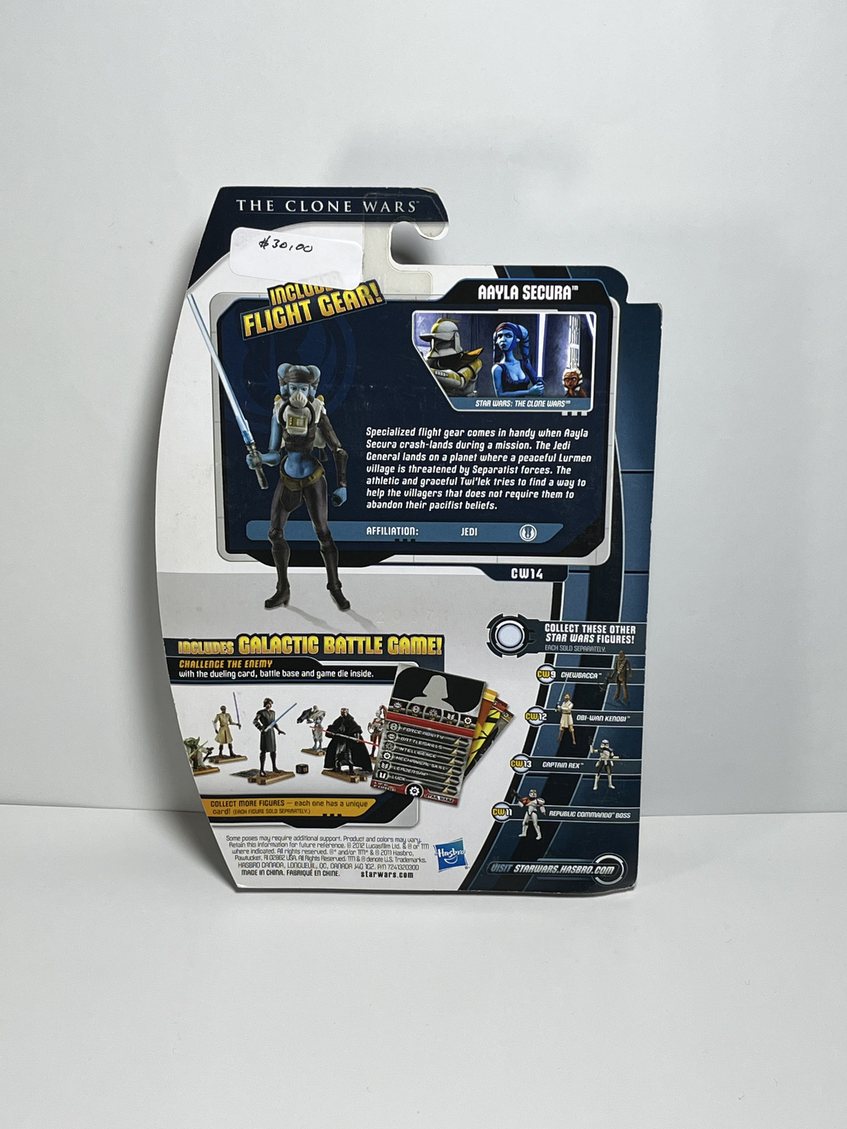 Aayla Secura CW14 Star Wars The Clone Wars 3.75 Action Figure