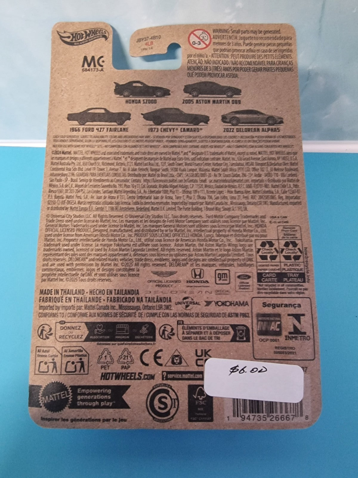 Hot Wheels Silver Series 1973 CHEVY CAMARO Fast & Furious Villains