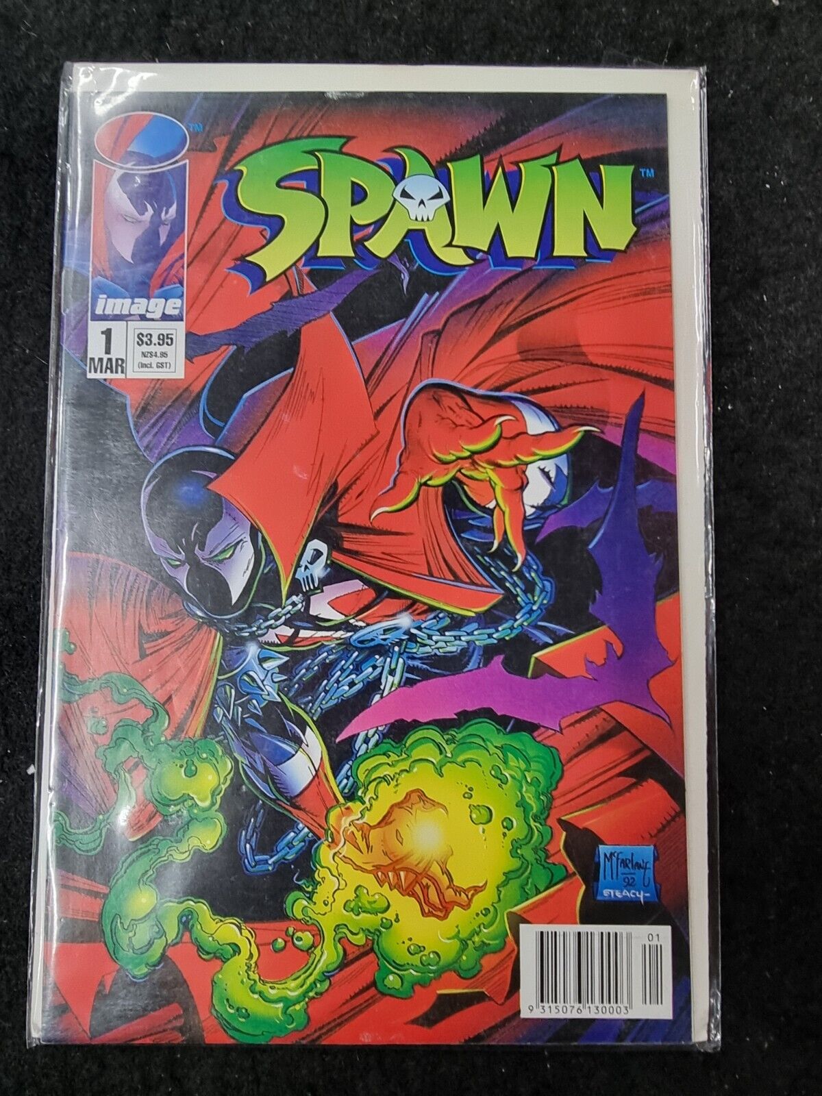 Spawn #1 Signed By Todd McFarlane W/Remarque