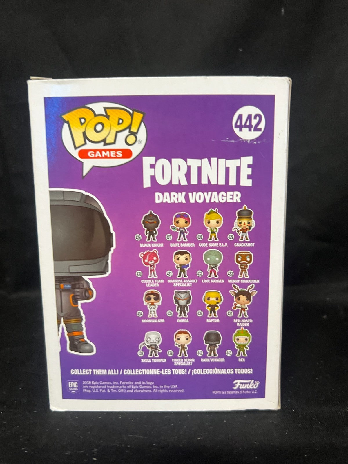 FUNKO POP VINYL GAMES FORTNITE #442 DARK VOYAGER BNIB + PROTECTOR