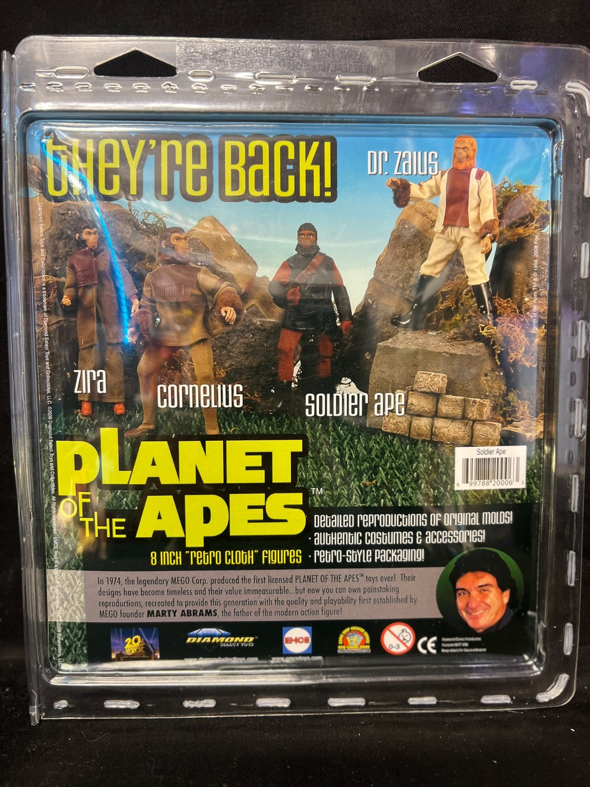 Planet of the Apes Retro Cloth 8" Action Figure soldier ape 2008