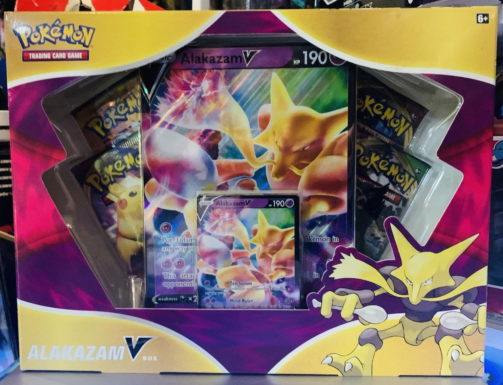 Pokemon Alakazam V Box - Sun & Moon And Sword & Shield Packs Sealed 