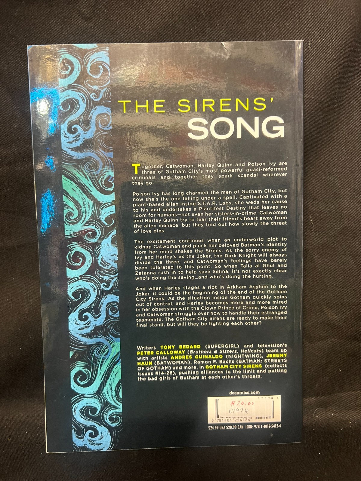 GOTHAM CITY SIRENS BOOK TWO By Peter Calloway & Andres Guinaldo DC COMICS