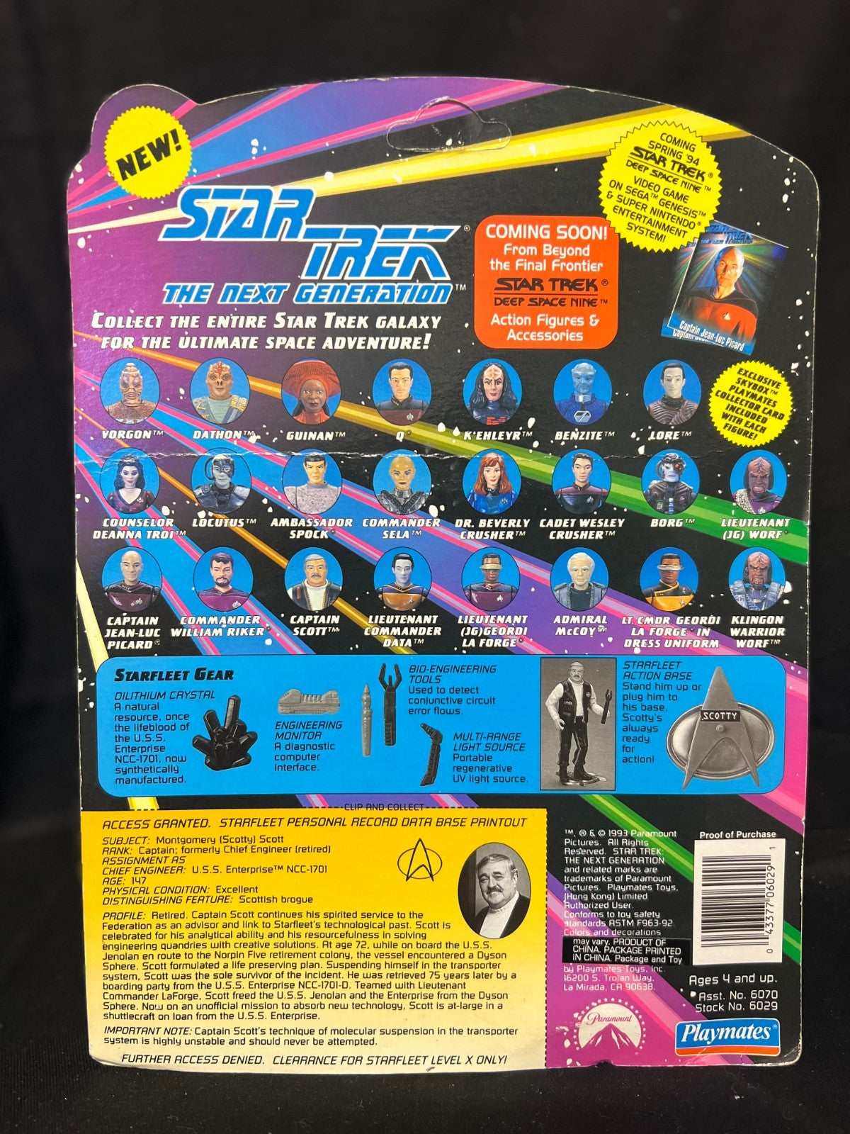 1993 Star Trek Next Generation Captain Scott Action Figure