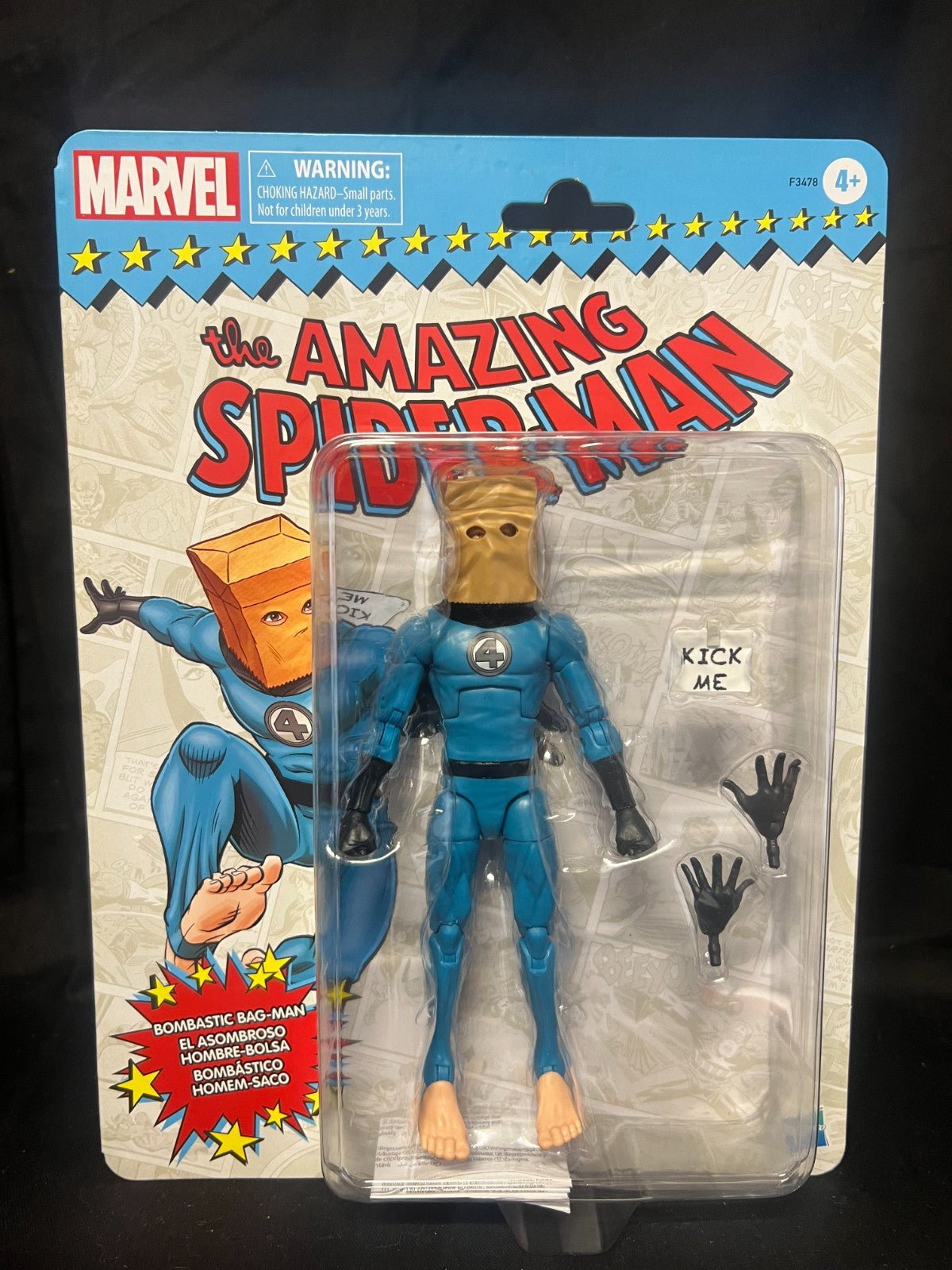 Marvel  The Amazing Spiderman BOMBASTIC BAG MAN Vintage Retro 6" in inch