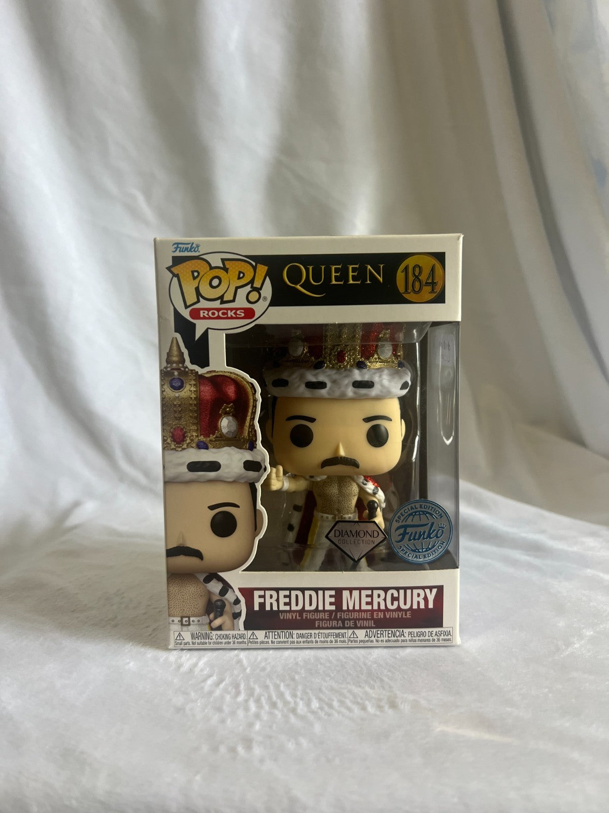 funko pop vinyl rocks queen freddie mercury diamond edition no.184
