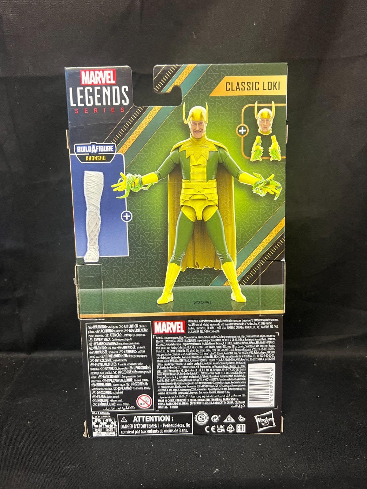 Hasbro Marvel Legends Series Loki - CLASSIC LOKI (Build A Figure-Khonshu) 4+ New
