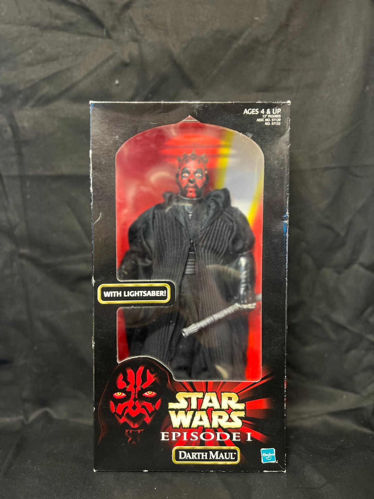 STAR WARS 12 INCH FIGURE EPISODE 1 DARTH MAUL WITH LIGHTSABER FACTORY SEALED "