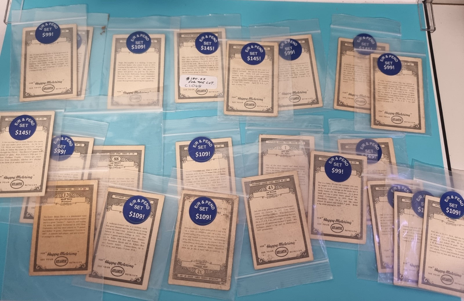 1949 Kornies Victorian Footballers  42 cards