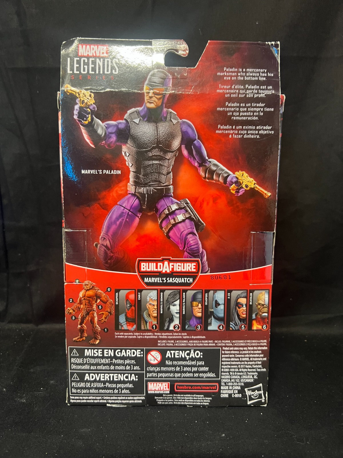 Marvel Legends 2017 Deadpool Series PALADIN 6" NIB with BAF Sasquatch