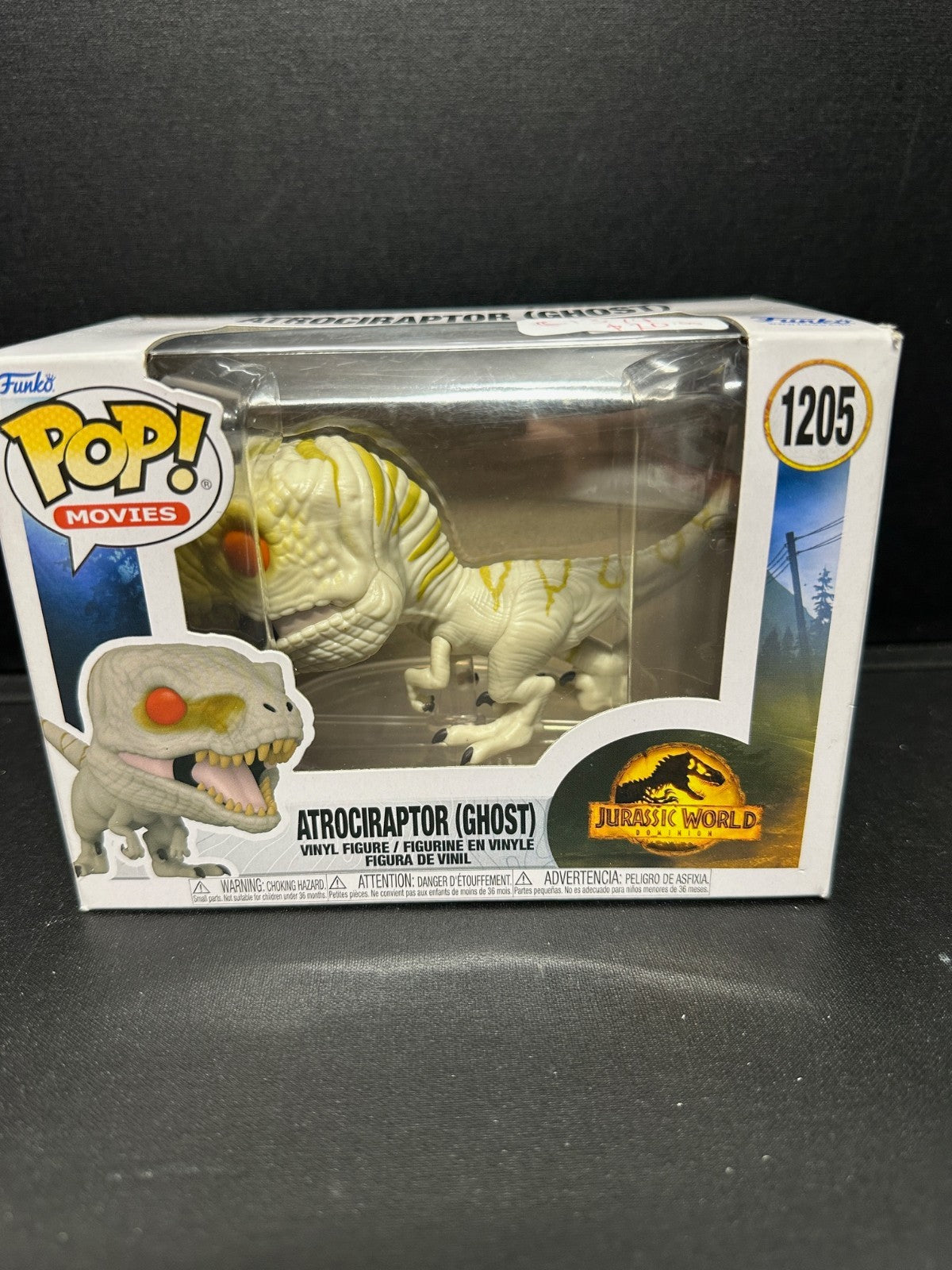 Funko Pop ATROCIRAPTOR GHOST Jurassic World Movie # 1205