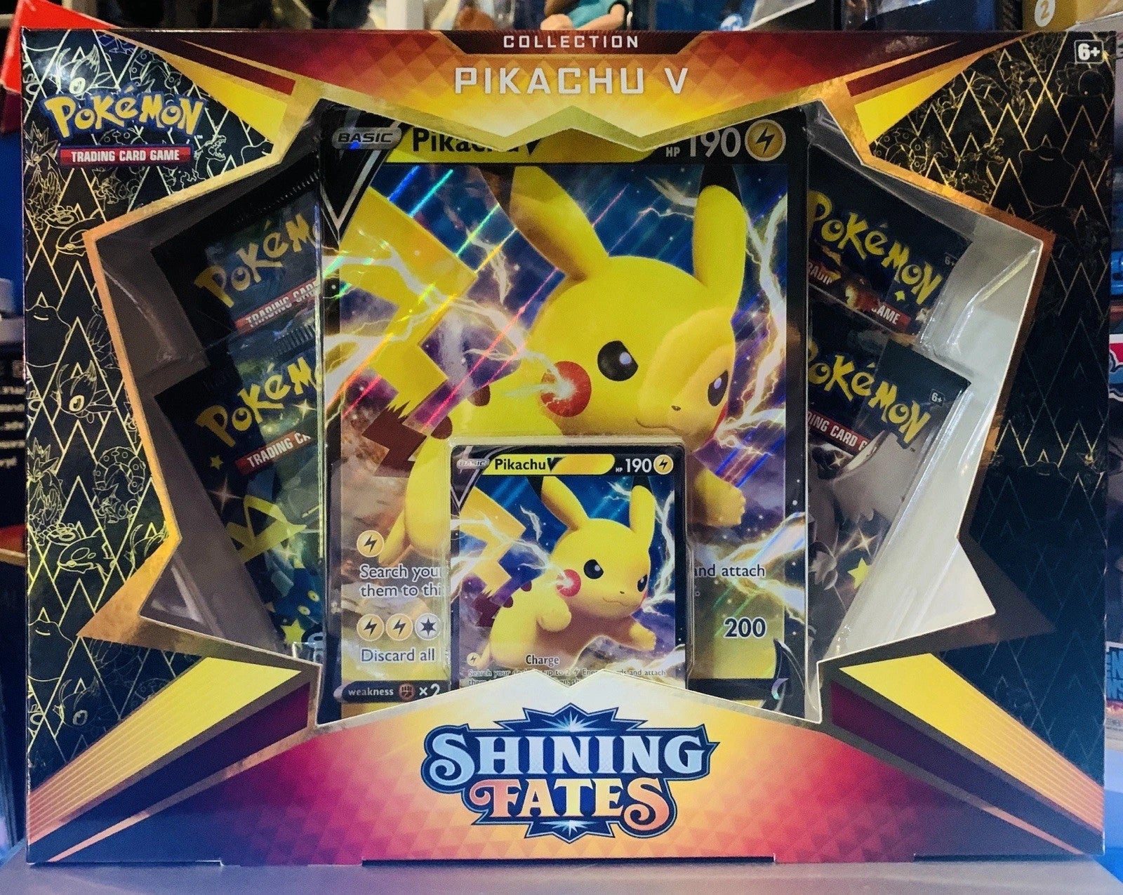 Pokemon TCG Shining Fates Collection Pikachu V Box Set - Brand New Sealed