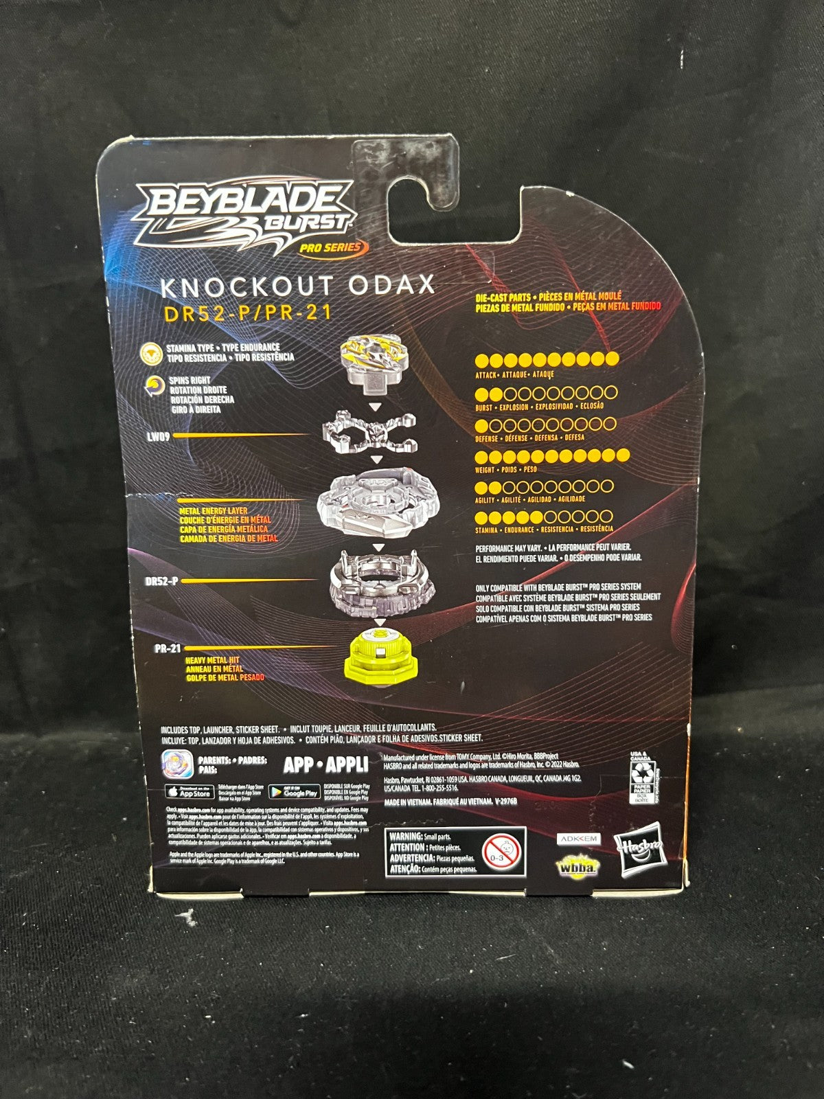 BRAND NEW Beyblade Burst Pro Series - KNOCKOUT ODAX - DR52-P / PR - 21 HASBRO