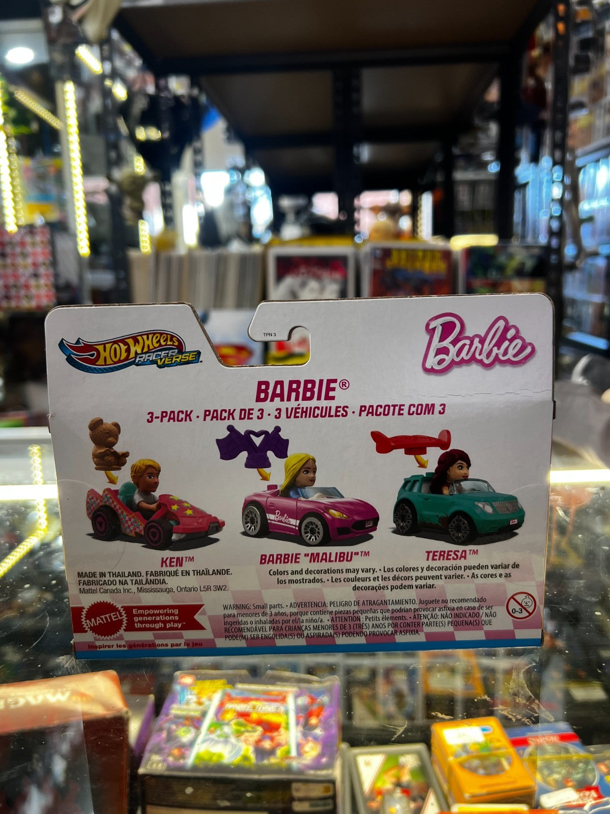 Hot Wheels Racer Verse Barbie 3PK