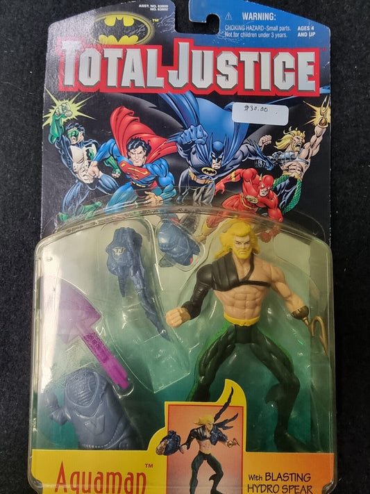 "Aquaman" Action Figure With Blasting Hydro Spear "Total Justice" DC Comics 1996