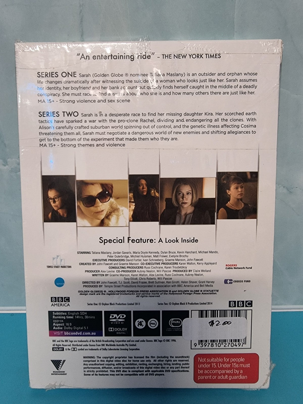 Orphan Black: Complete Series 1 & 2 (DVD, 2014) Drama Thriller TV Season 1 & 2