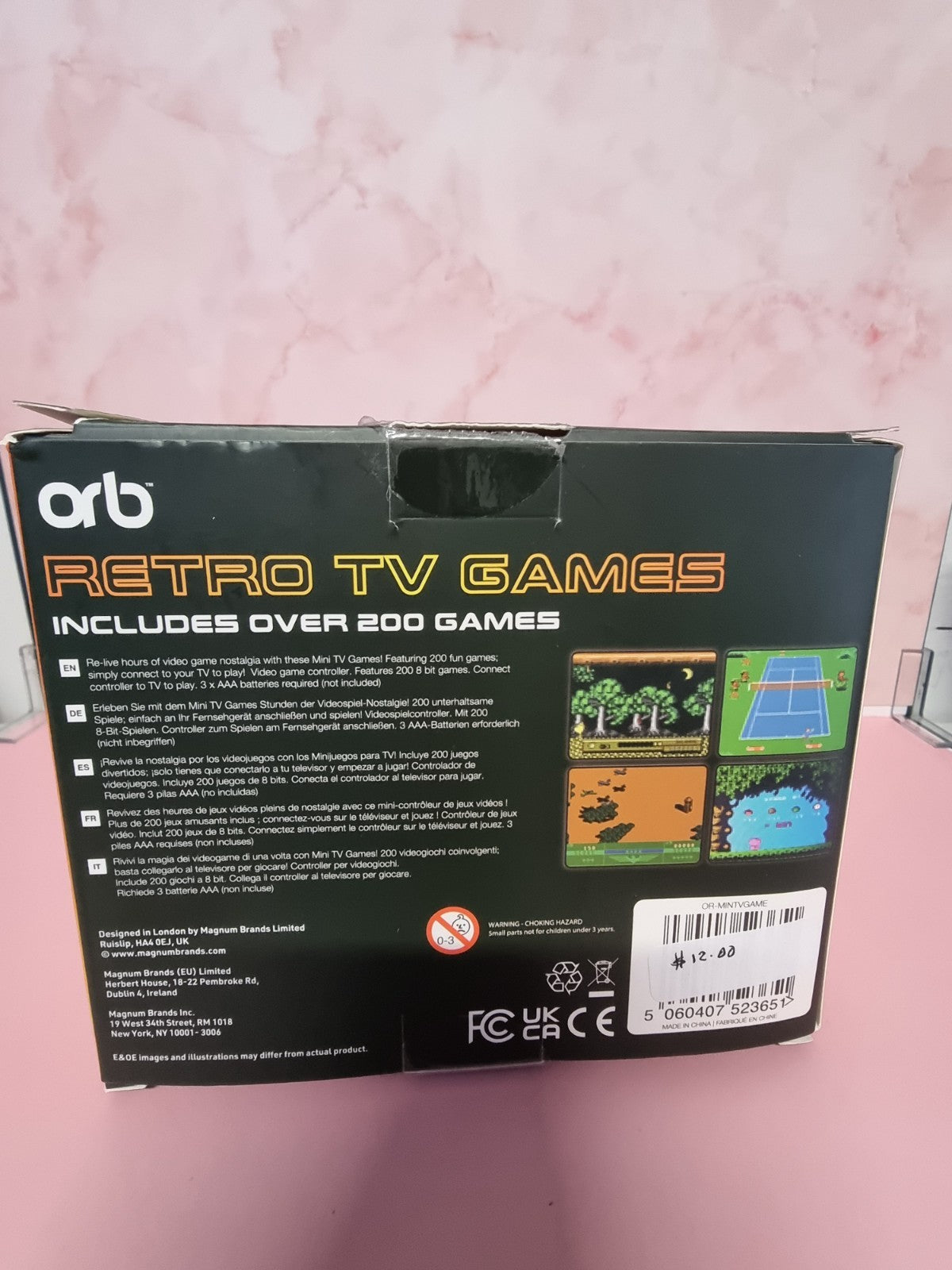 ORB Brand Retro TV Game System (PAL) - 200+ Games Handheld Classic Arcade